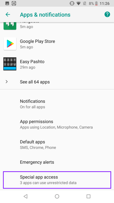 Google Nexus battery optimization step 2