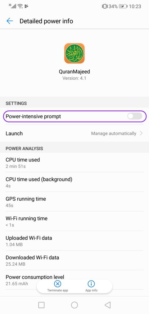 Huawei launch settings step 4
